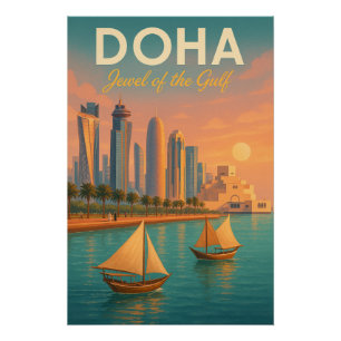 Doha, Qatar Reizen Perfect Poster