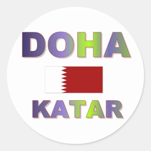 Doha Ronde Sticker (Voorkant)