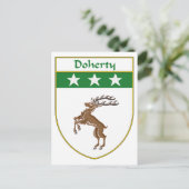 Doherty Coat of Arms/Family Crest Briefkaart (Staand voorkant)