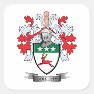 Doherty Coat of Arms Vierkante Sticker