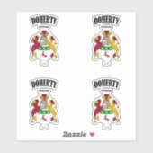 Doherty Crest Ierse vertaling en betekenis (x4) Sticker (Vel)