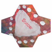 Doigt peint Coeur Blanc Multicolore (Plat)