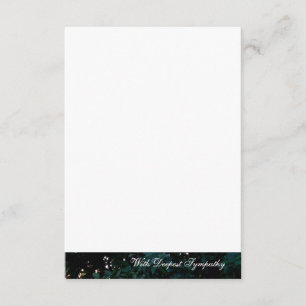 Doigts des cartes de sympathie d'arbre de Dieu