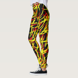 Doigts des Leggings de flamme