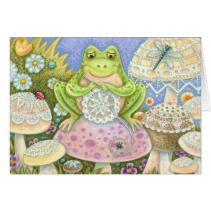 Doilies maken een hachige Thuisklare FROG NOTE KAA