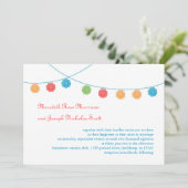 Doily Garland Wedding Invitation Kaart (Staand voorkant)