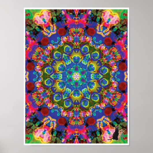 Doily Kinetic Collage Kaleidoscope Poster (Devant)
