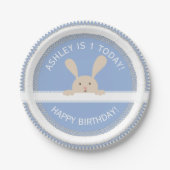 Doily Light Blue Papieren Bordje (Voorkant)