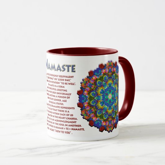 Doily Namaste Kaleidoscope Mug (Devant droit)