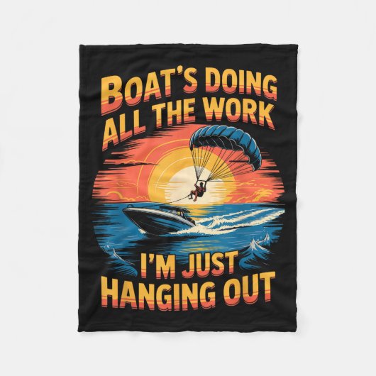 Doing All The Work Parasailer Paragliding Parasail Fleece Deken (Voorkant)