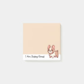 Doing Great French Bulldog Post-it® Notes (Voorkant)