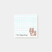 Doing Great French Bulldog Post-it® Notes (Voorkant)