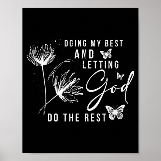 Doing My And Letting God Do The Rest, Bible Quote Poster (Voorkant)