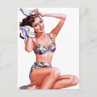 Doing the Do Pin Up Girl Briefkaart