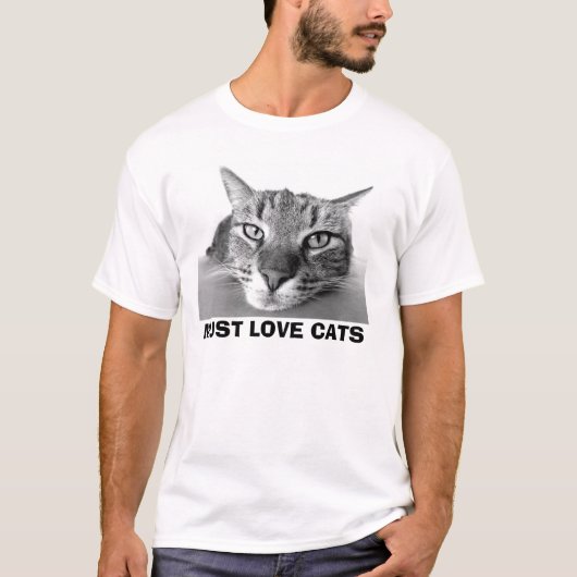 DOIT AIMER des CHATS, T-shirt de chat (Devant)