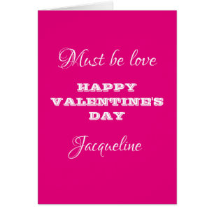 Doit être Love Script Name Pink Valentine's Day Ca