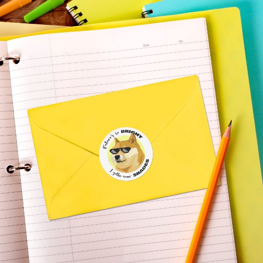 Dokoetin Future Sunbristock Market Crypto Ronde Sticker