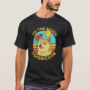 Dokoetsen, Crypto, naar de maan-hond, Hodl, Shiba T-shirt