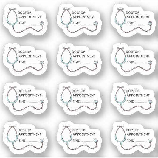 Dokter Afspraak Herinnering Health Tracker Planner Sticker (Voorkant)