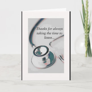 Dokter, Bedankt om altijd de tijd te nemen om...