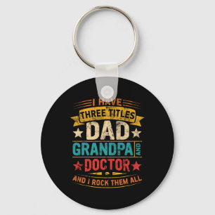 Dokter Grootvader Voor Mannen Funny Dokter Vader V Sleutelhanger