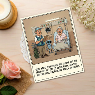 Dokter Introduceert Robotassistent Herstel Briefkaart