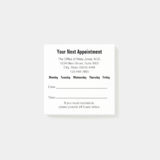 Dokter Kantoor Uw volgende afspraak Herinnering Post-it® Notes