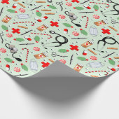 Dokter Kerstmis Cadeaupapier (Hoek)