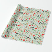 Dokter Kerstmis Cadeaupapier (Uitgerold)