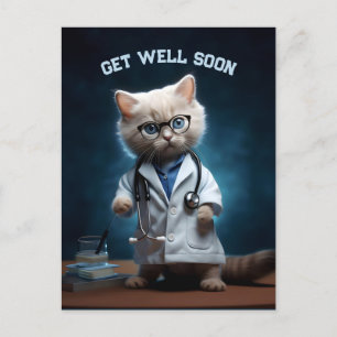 Dokter Kitten Beterschap Briefkaart