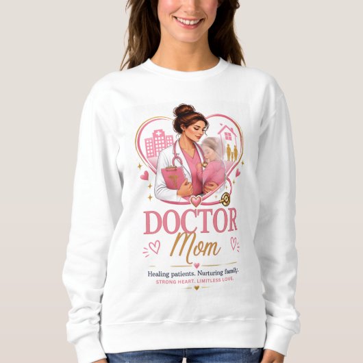Dokter Moeder Sweatshirt Ontwerp (Voorkant)