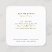 Dokter of Verpleegkundige Stethoscoop Visitekaartj Vierkante Visitekaartje (Achterkant)