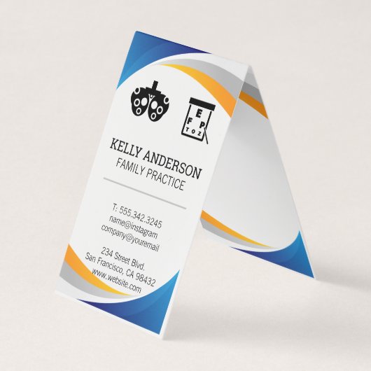 Dokter | Praktijk MD | Optometrist Visitekaartjes (Voorkant)