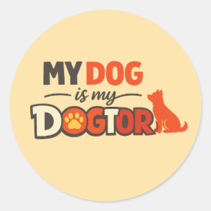 Dokter Pun Ontwerp Cadeau Idee Voor Hondenliefhebb Ronde Sticker