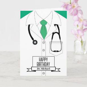 Dokter Uniform Happy Birthday Kaart