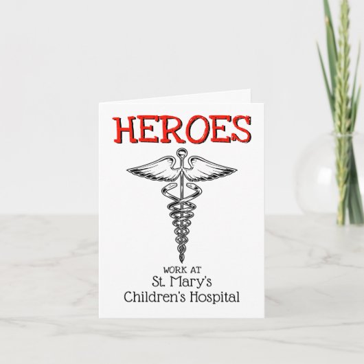 Dokter Verpleegkundige Medisch Ziekenhuis Verpleeg Bedankkaart (Voorkant)