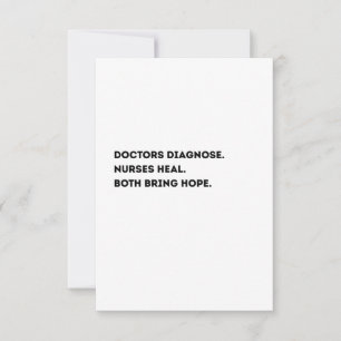 Dokter & Verpleegster Definitiekaart – Hartverwarm Bedankkaart