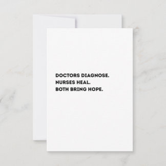 Dokter & Verpleegster Definitiekaart – Hartverwarm Bedankkaart