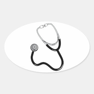 Dokter Verpleegster Sportgeneeskunde Vrede Liefde Ovale Sticker