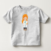 Dokter, Verpleegster, Stethoscoop, Labjas, Oranje Kinder Shirts (Voorkant)