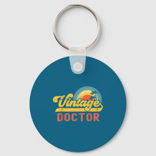 Dokter Vintage Zonsondergang Beroep Retro Kunstwer Sleutelhanger