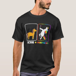 Dokter Vs Apotheker Grappige Paard Eenhoorn Dansen T-shirt