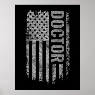 Dokter VS-vlag Bedrukt ontwerp Poster