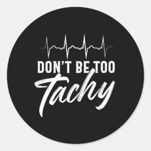 Dokter, wees niet te leerzaam EKG Ronde Sticker