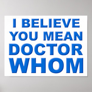 Dokter Wie Grappige Poster