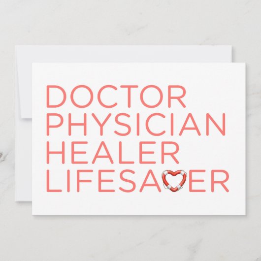 Dokterdag Arts Genezer Redder Kaart (Voorkant)