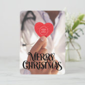 Dokterpraktijk Custom Logo Bericht Kerstmis Feestdagenkaart (Staand voorkant)