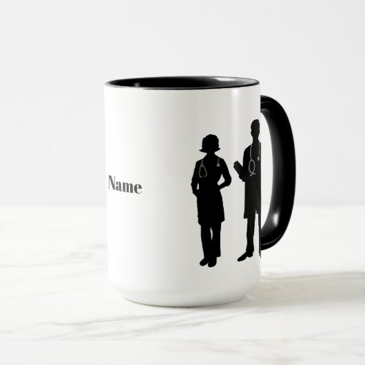Dokters Silhouette Mok (Voorkant rechts)