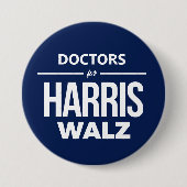 Dokters voor Harris Walz Ronde Button 7,6 Cm (Voorkant)