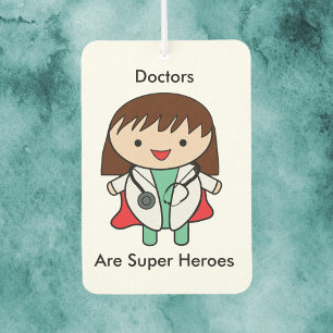 Dokters Vrouw Super Held Grappig Luchtverfrisser